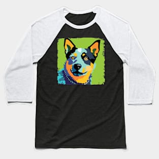 Australian Cattle Dog Pop Art - Dog Lover Gifts Baseball T-Shirt